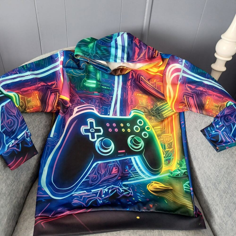 Video Game Colorful Hoodie Size 11/12